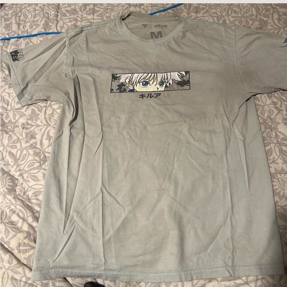 Light Gray Anime Graphic Tee